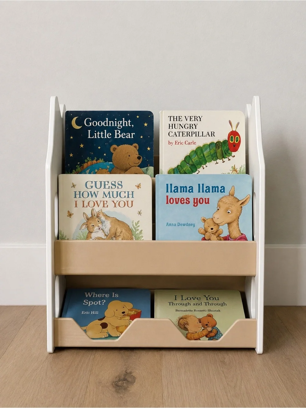 White Kids Book Display Shelf - Playhouse Style
